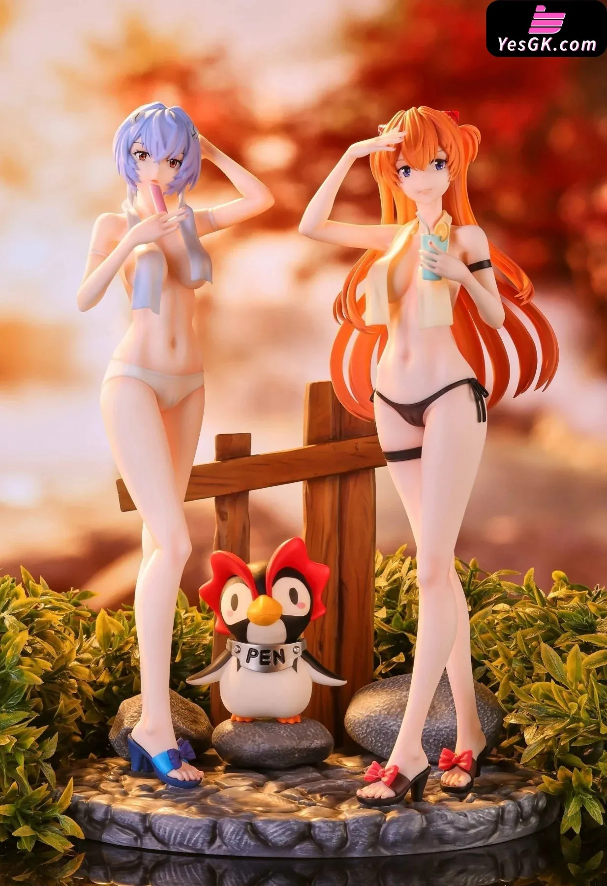 Asuka Langley Soryu and Ayanami Rei Resin Statue - Sun Bird Studio [In-Stock]