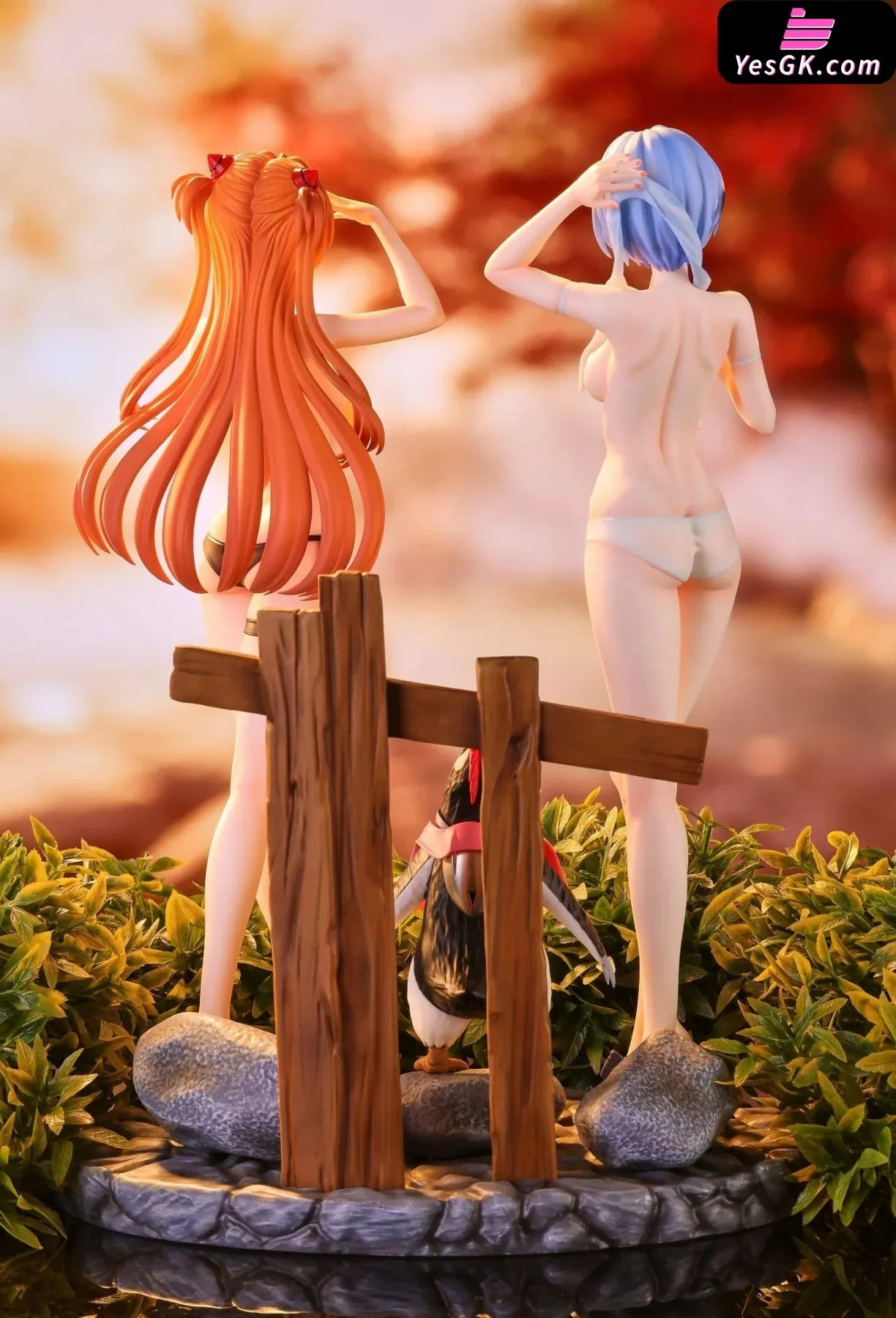Asuka Langley Soryu and Ayanami Rei Resin Statue - Sun Bird Studio [In-Stock]